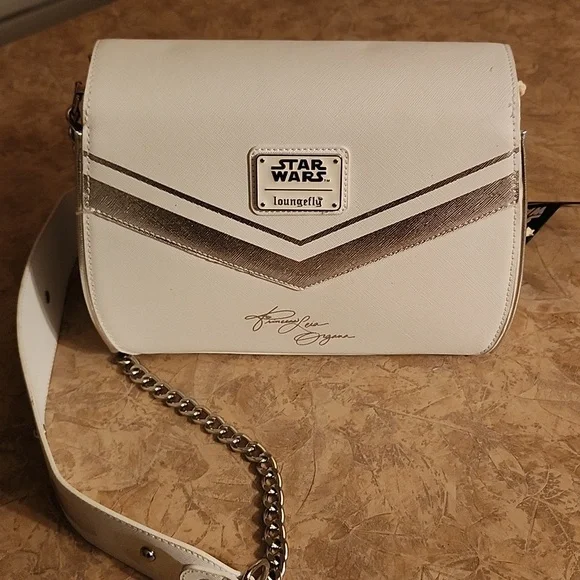 Princess Leia Inspired: Loungefly White Cosplay Chain Strap Crossbody - Picture 3 of 5